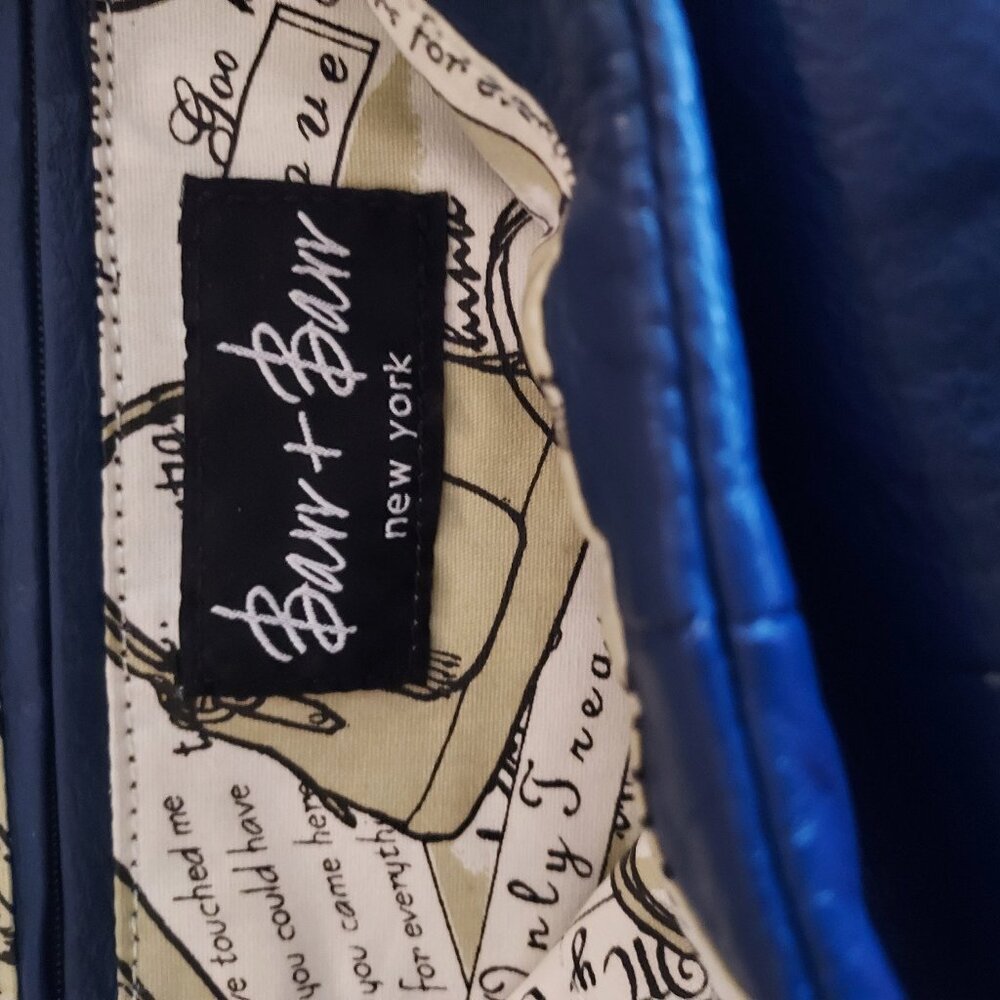Barr & Barr Blue Leather Handbag View 3